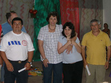 Gladys Garca y Jos H Luna durante la entrega de premios 2009 de la rifa