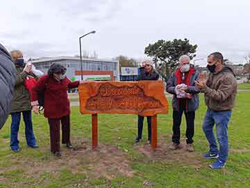 La Mesa de Conduccion descubri el cartel alusivo a don Raul Alfonsin