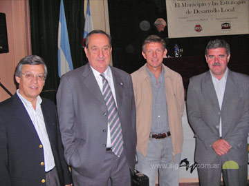 Orlando Costas, Miguel Lunghi, el intendente de Gualeguaychu y Baldo