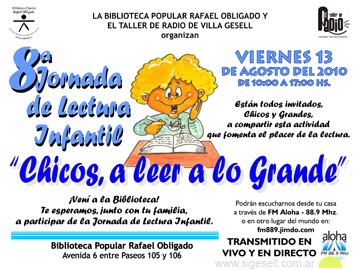 Afiche promocional de la actividad pionera de la Biblioteca