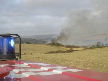 Bomberos de Gesell en las sierras de Balcarce (foto Bomberos)