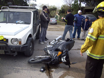 Una imgend el accidente (foto Bomberos Voluntarios)