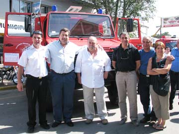 Camellino, Erneta, Cejas, Tavarone, Bogado y Seora de Stocco frente a la nueva unidad