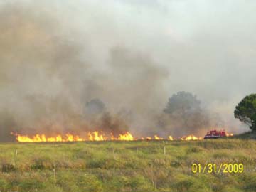 Una imgen del incendio, tomada por los propios Bomberos