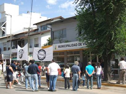 La manifestacin fue muy ruidosa