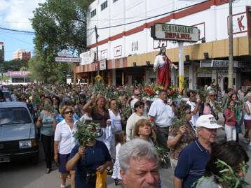 Una imgen de la procesin del domingo de Ramos del ao 2008