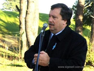 Erneta en el acto de apertura de los festejos (foto Munic Gesell)