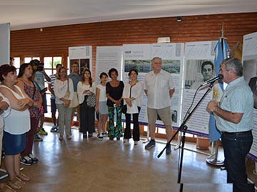 Baldo durante la inauguracion de la muestra..