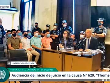 Los acusados frente al Tribunal: mostraron una estremecedora frialdad durante la jornada