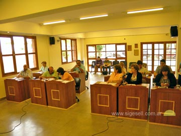 Una vista del recinto de sesiones durante las deliberaciones