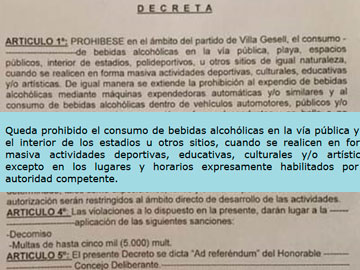 De fondo el Decreto, en el recorte el texto de la ley, qyue existe desde 1997