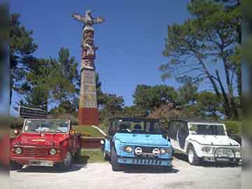 Los meharis en el Totem. Recorrern la ciudad el fin de semana