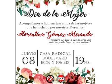 La Juventud Radical y un homenaje a una dirigente muy recordada