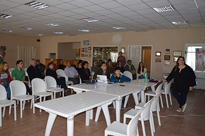 Un aspecto de la charla ofrecida este sabado en el saln del Club