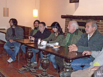 Pino Solanas en conferencia de prensa en Gesell, fue el viernes