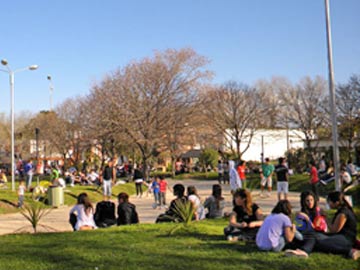 Los geselinos recibieron la primavera en plazas y espacios verdes