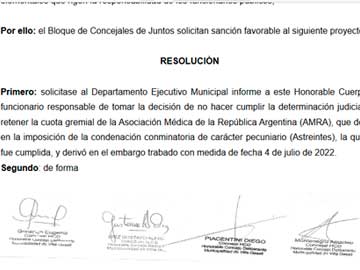 En el peor momento de la Salud, la Municipalidad condenada por su relacion con los mdicos