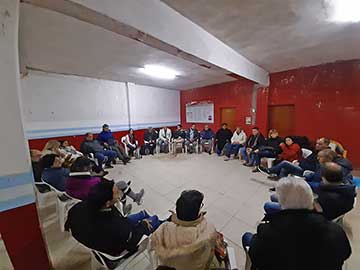 Una vista del saln del COmit Radical este jueves, dia de reuniones de la lnea Adelante 